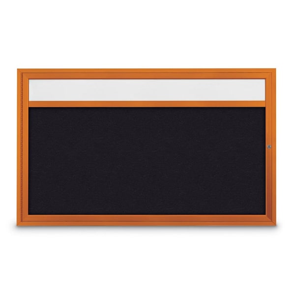 United Visual Products Hinge-less Radius Corkboard, 30"x36", Satin Alum Frame/Cork UVEB3036R-SATIN-CORK - main